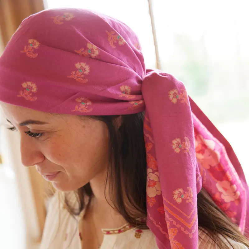 Grand Foulard Nur Camelia - Bonheur du Jour