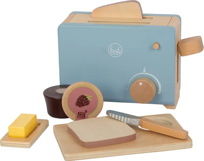 Grille-pain jouet en bois avec accessoires - Cuisine enfant