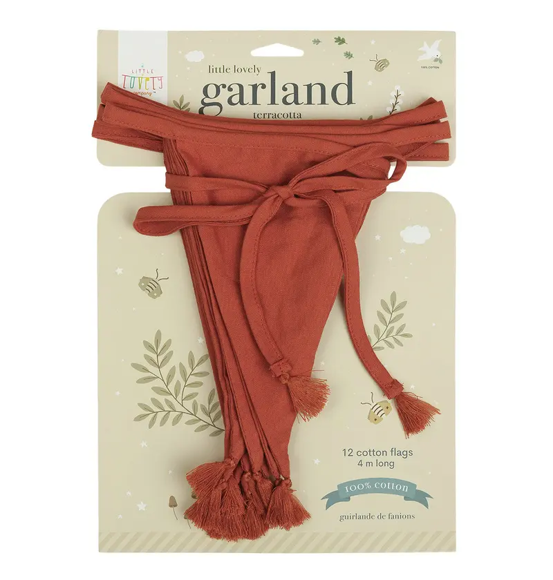 Guirlande décorative en coton - Terracotta