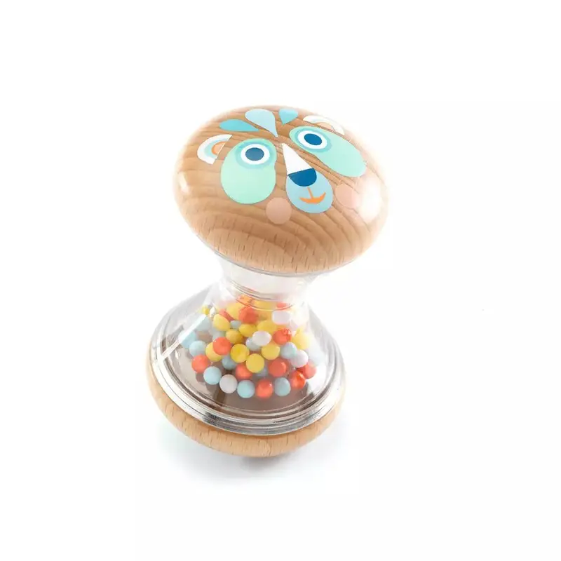 Hochet bébé en bois - BabySabli, jouet d’éveil 3 mois