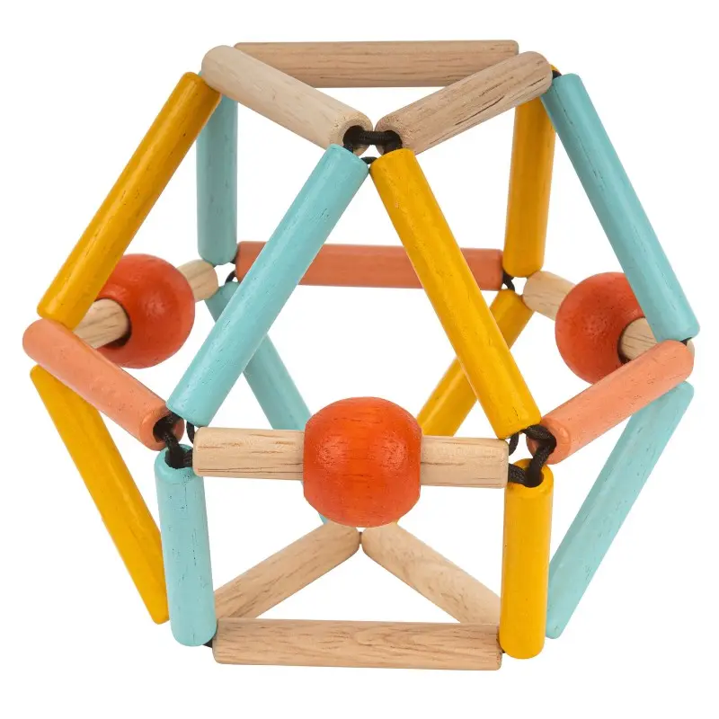 Hochet bébé en bois flexible - éveil sensoriel