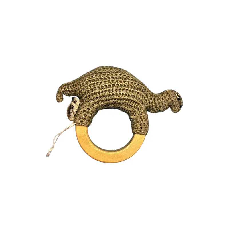 Hochet en tricot - Dinosaure