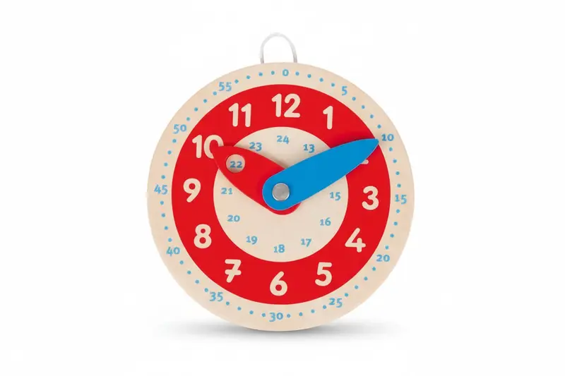 Horloge en Bois pour Apprendre à Lire l'Heure
