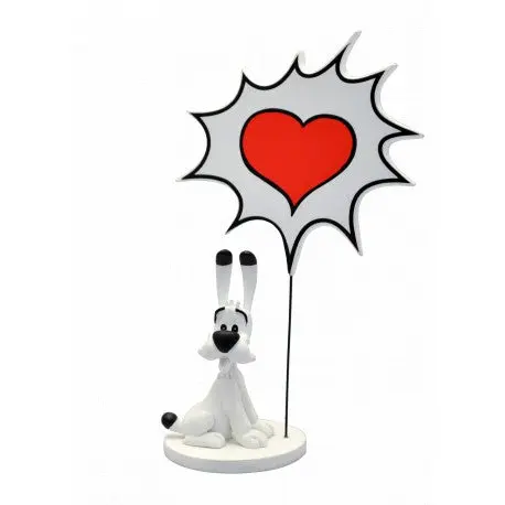 Idéfix bulle cœur - Figurine Astérix résine