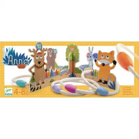 Jeu d'anneaux en bois éducatif pour enfants