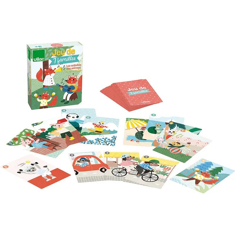 Jeu de 7 familles - Les activités des animaux