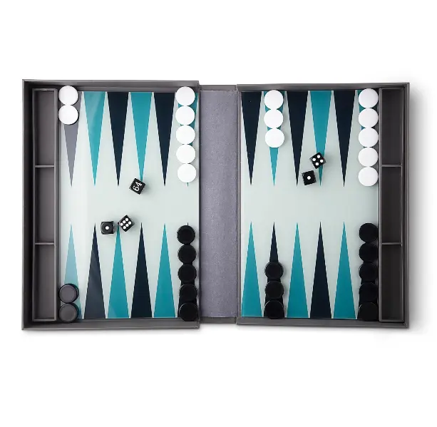 Jeu de Backgammon boîte grise - 2 joueurs