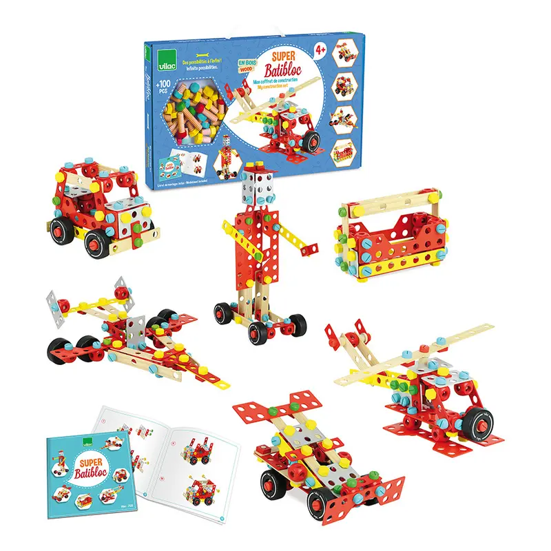 Jeu de construction en bois Batibloc Super