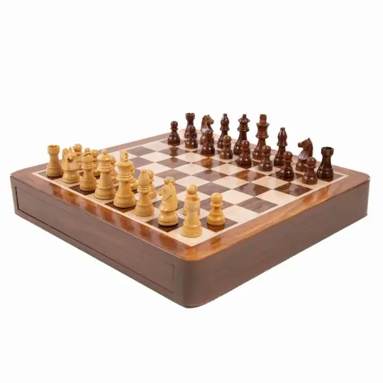 Jeu d'échec - Echiquier tiroir 25 cm