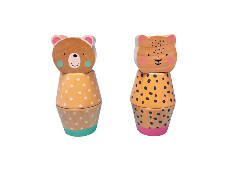 Jeu des animaux à visser en bois