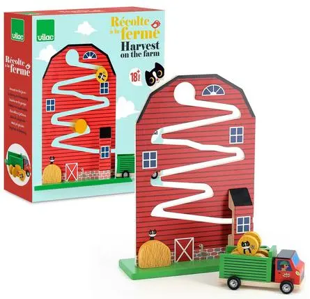 Jeu d’éveil en bois Ferme - Motricité dès 18 mois