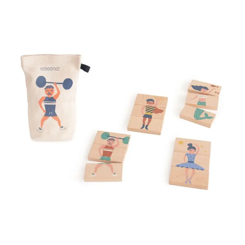 Jeu en bois Méli-Mélo personnages à assembler