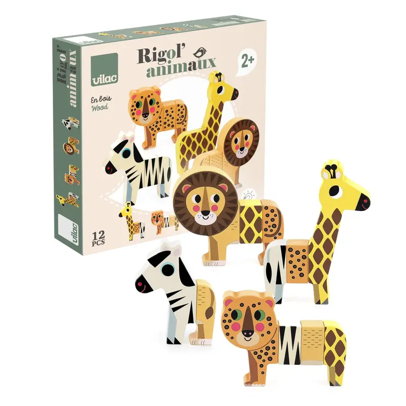 Jeu magnétique animaux en bois Montessori - Savane