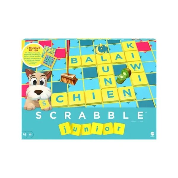Jeu Scrabble Junior 5-10 ans - plateau réversible