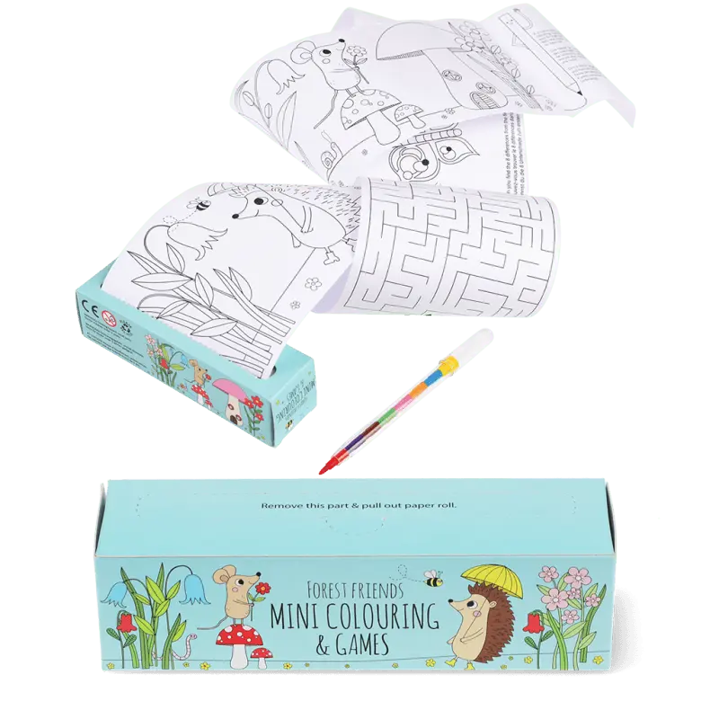 Jeux et coloriage enfants - Rouleau 2 m Forest Friends