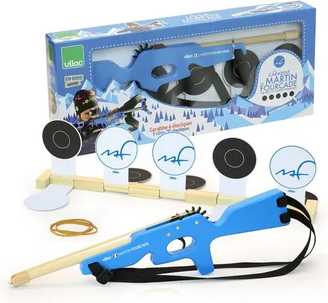 Kit biathlon enfant Martin Fourcade - carabine en bois 5+
