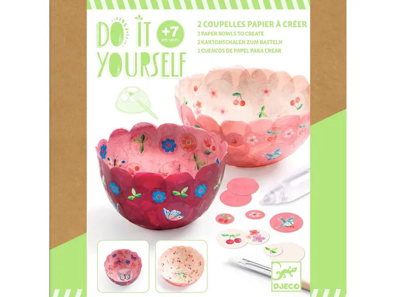 Kit créatif 2 coupelles en papier à fabriquer (7+)
