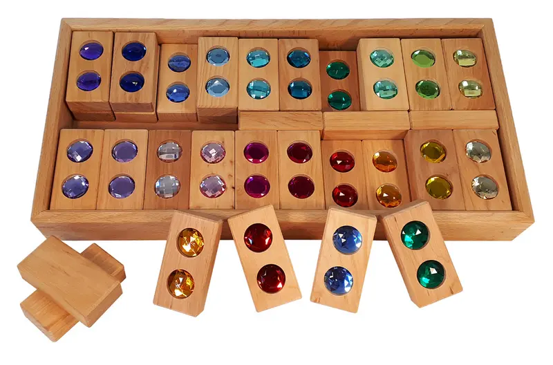 La route des couleurs - 45 pièces de construction en bois Bauspiel