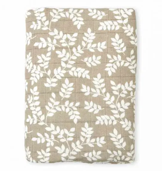 Lange XL en Coton Bio - Feuilles Taupe