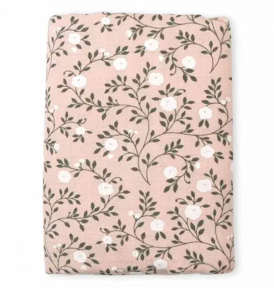 Lange XL en Coton Bio - Fleurs Rose