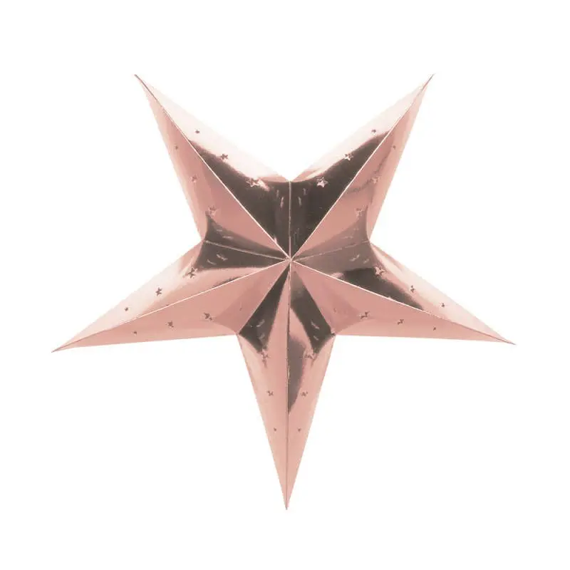 Lanterne étoile rose gold