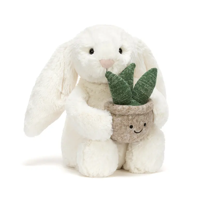 Lapin avec sa plante
