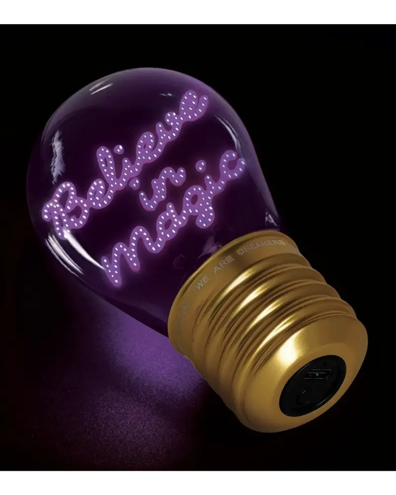 Legami Lampe de table en forme d'ampoule Bulb Fiction Believe in Magic