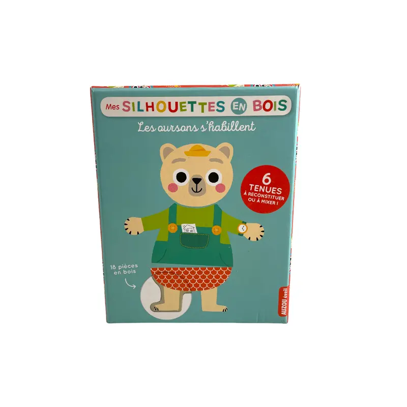 Les oursons s'habillent - Mes silhouettes en bois- Édition 2020