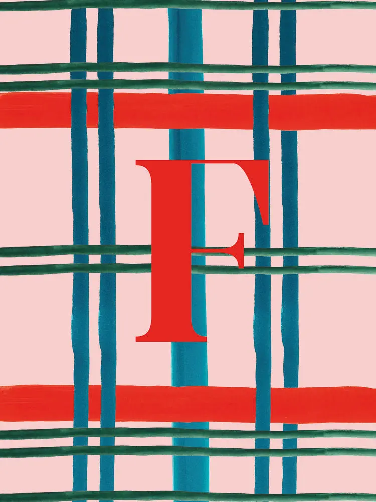 Lettre F Alphabet - Affiche encadrée enfant Mary Clerté