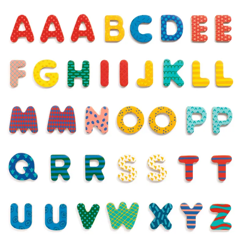 Lettres bois magnétiques