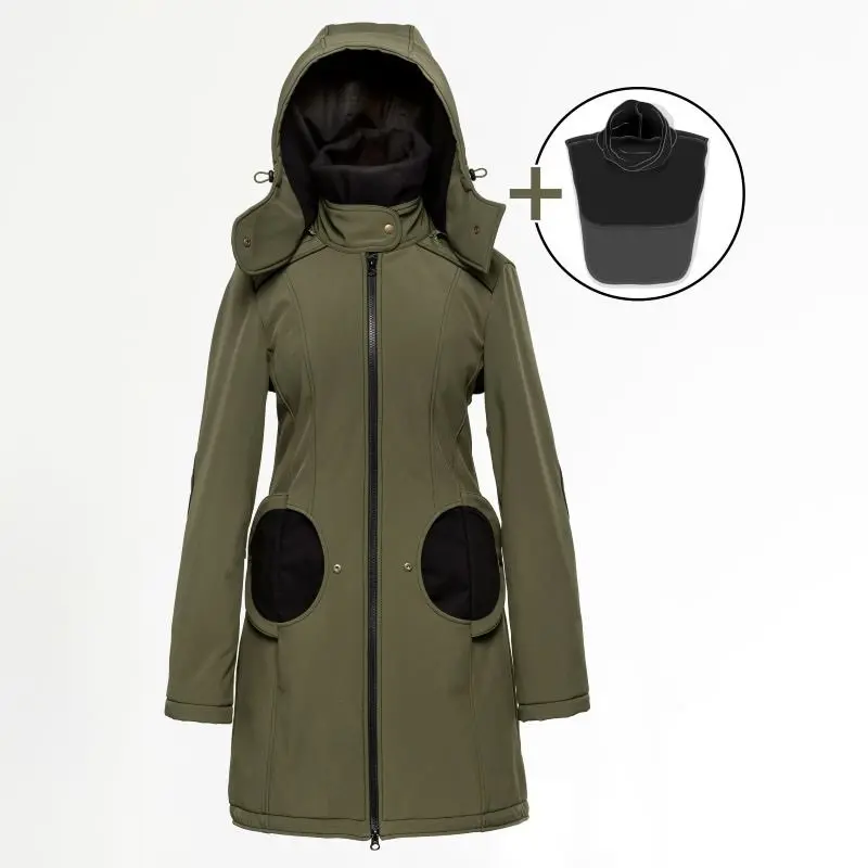 Liliputi Mamacoat manteau de portage et grossesse 4 en 1 Forest Green