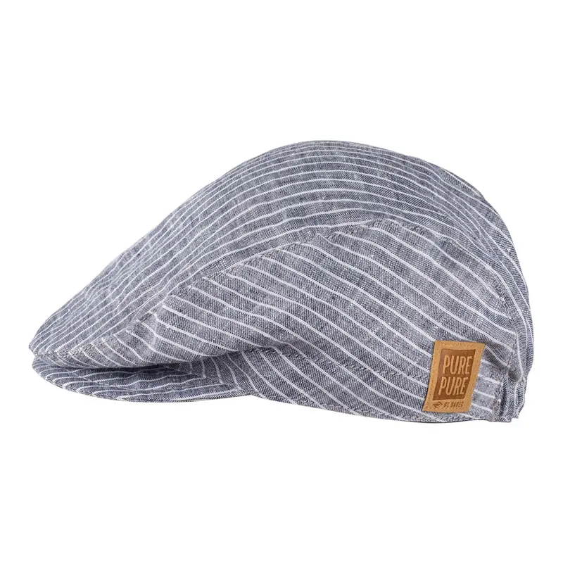 Linen Flat Cap - Navy - 1-8y
