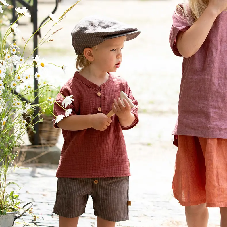 Linen Shorts - Brown - 18m-8y