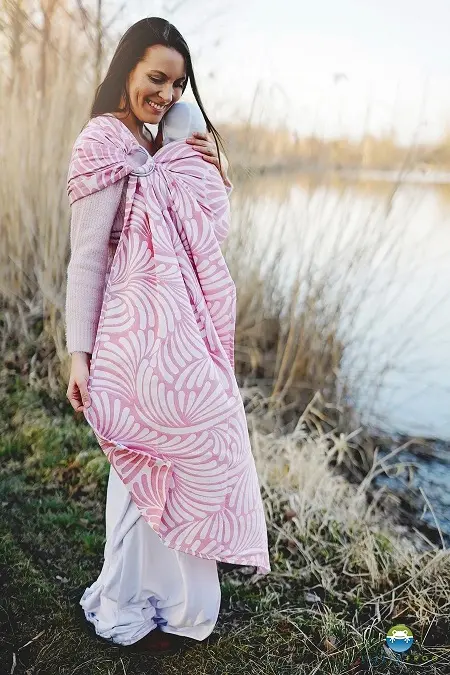 Little Frog RingSling Jacquard Flamingo Plumes