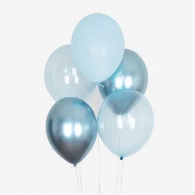 Lot de 10 Ballons bleus
