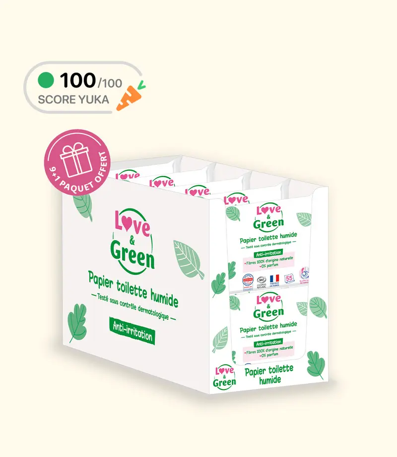 Lot de 10 Lingettes - Papier toilette humide