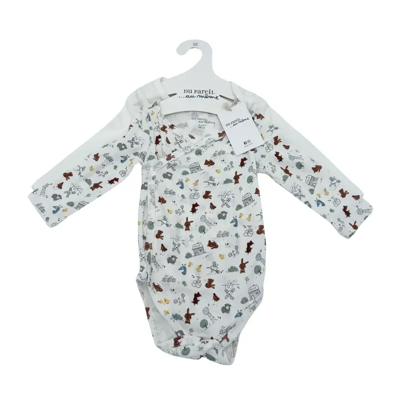 Lot de 2 bodies croisés — 6 mois
