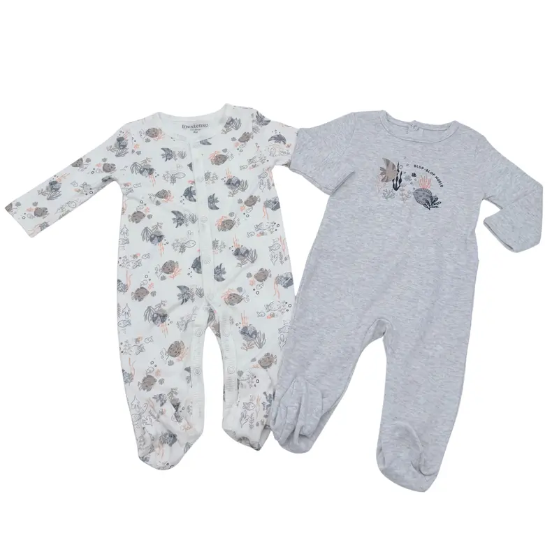 Lot de 2 pyjamas à motif poissons - 3 mois
