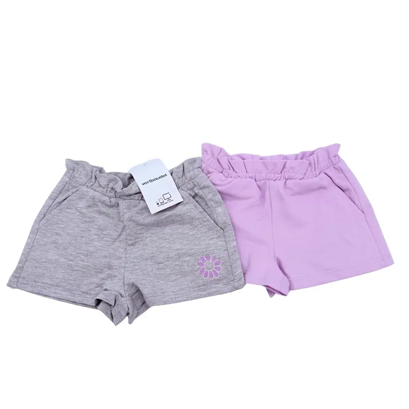 Lot de 2 shorts à volants violet et gris — 2 ans