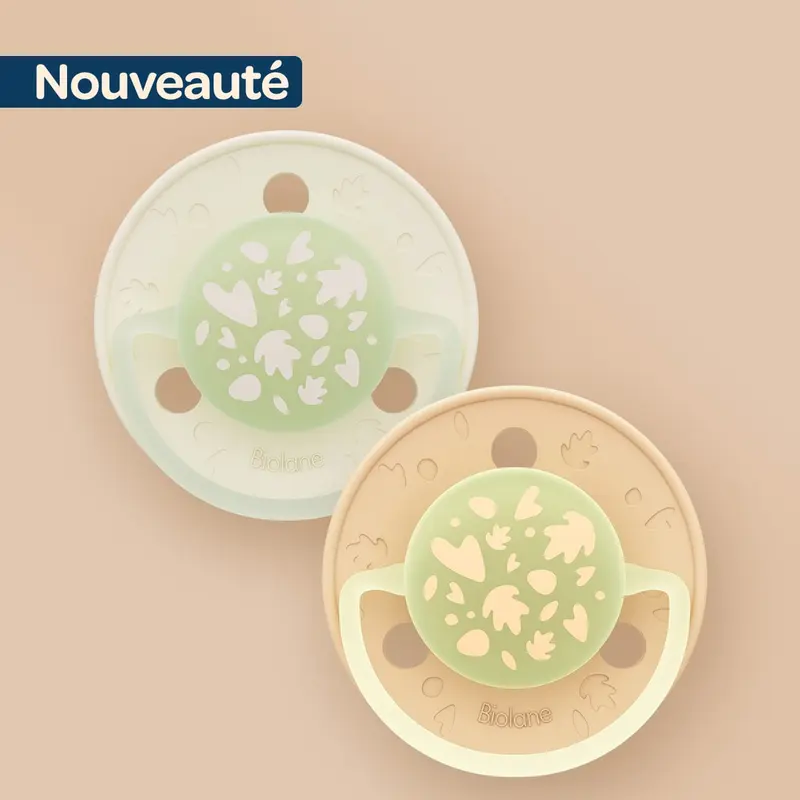 Lot de 2 sucettes nuit rondes