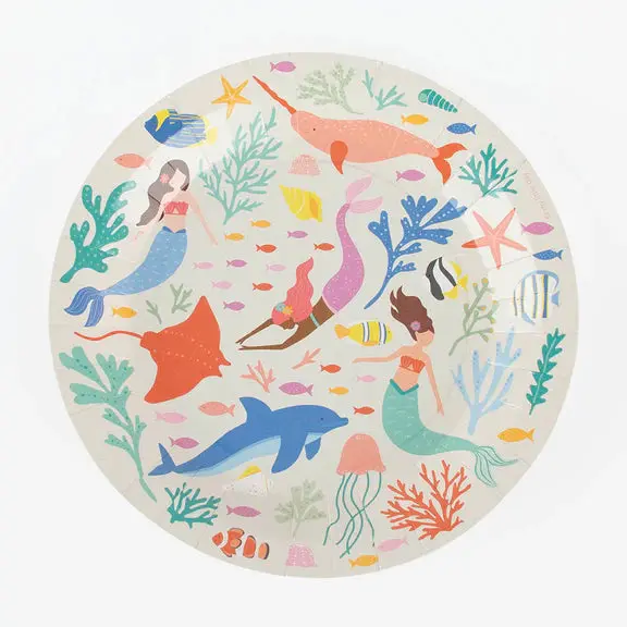 Lot de 8 assiettes - Sirène