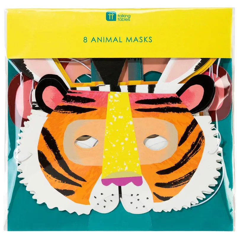 Lot de 8 masques d'animaux