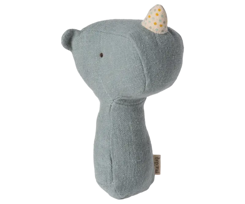 Lullaby friends, hochet Rhino - Bleu Dusty