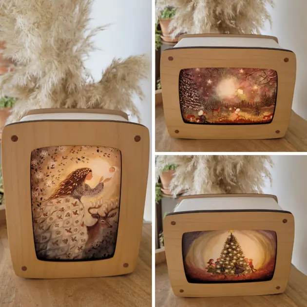 Luminae Lampe à carte postale & 3 cartes Noël