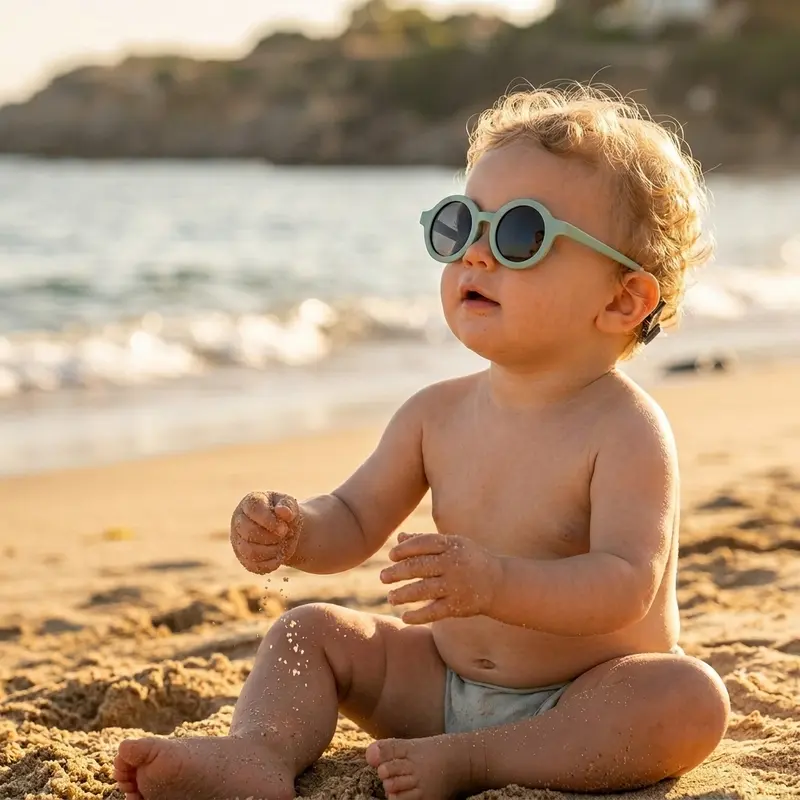 Lunettes de Soleil Bébé Polarisées UV400 avec Bandeau – 0-36 mois