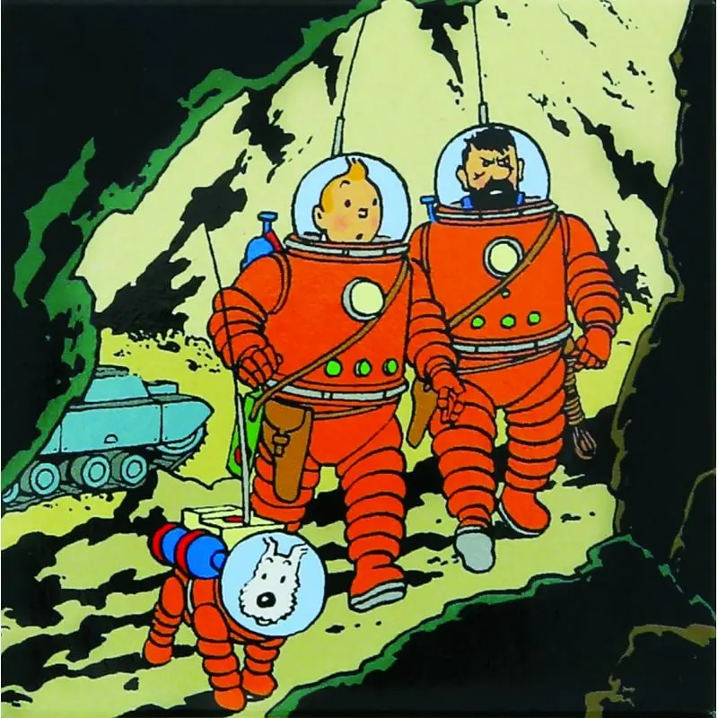 Magnet Tintin On a marché sur la Lune, Haddock et Milou