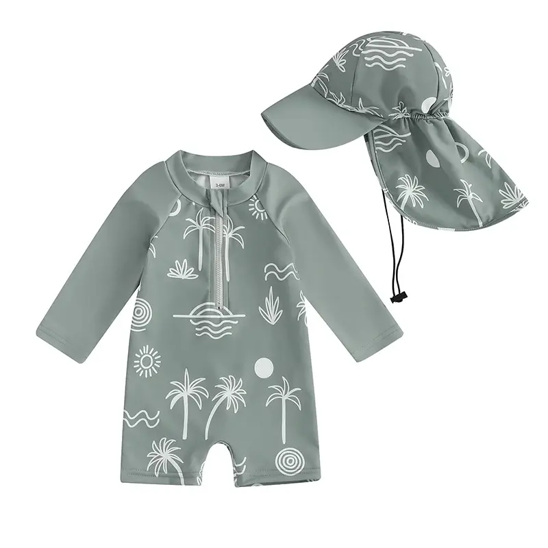 Maillot de Bain Bébé avec Casquette Aloa – 3 mois à 3 ans