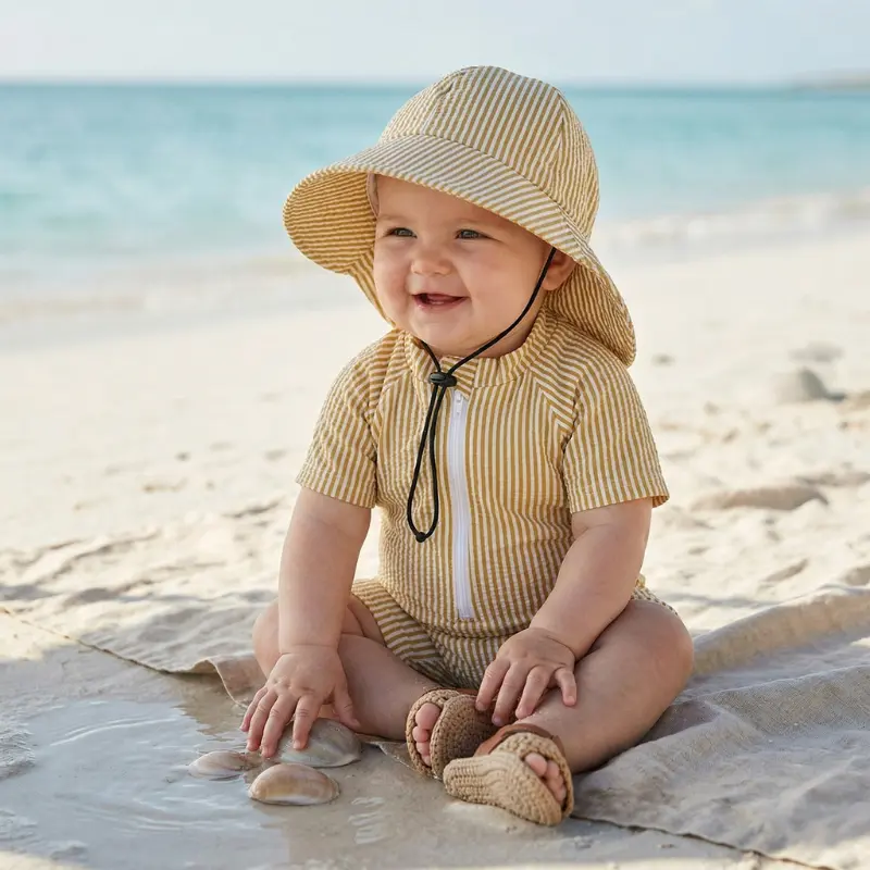 Maillot de Bain Bébé avec Casquette – Watson – 0-3 ans