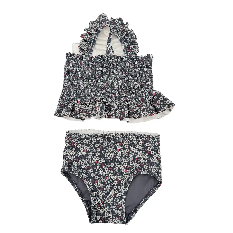 Maillot de bain fleuri 2 pièces — 9 mois
