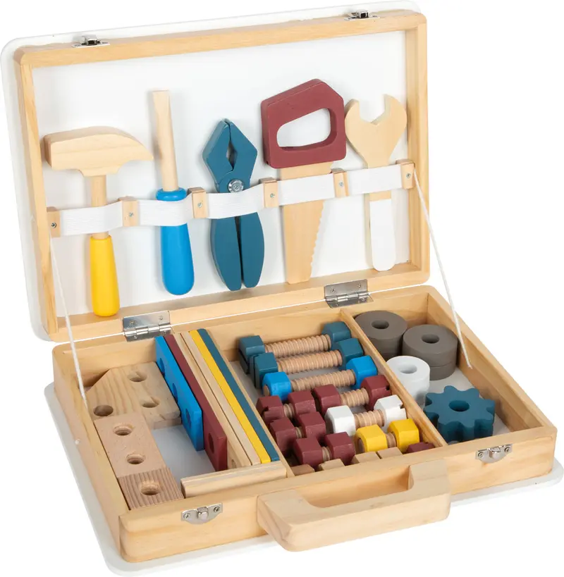 Mallette à outils en bois enfants - Jouet bricolage